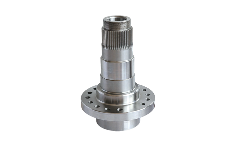 Axle shell wheel side support shaft